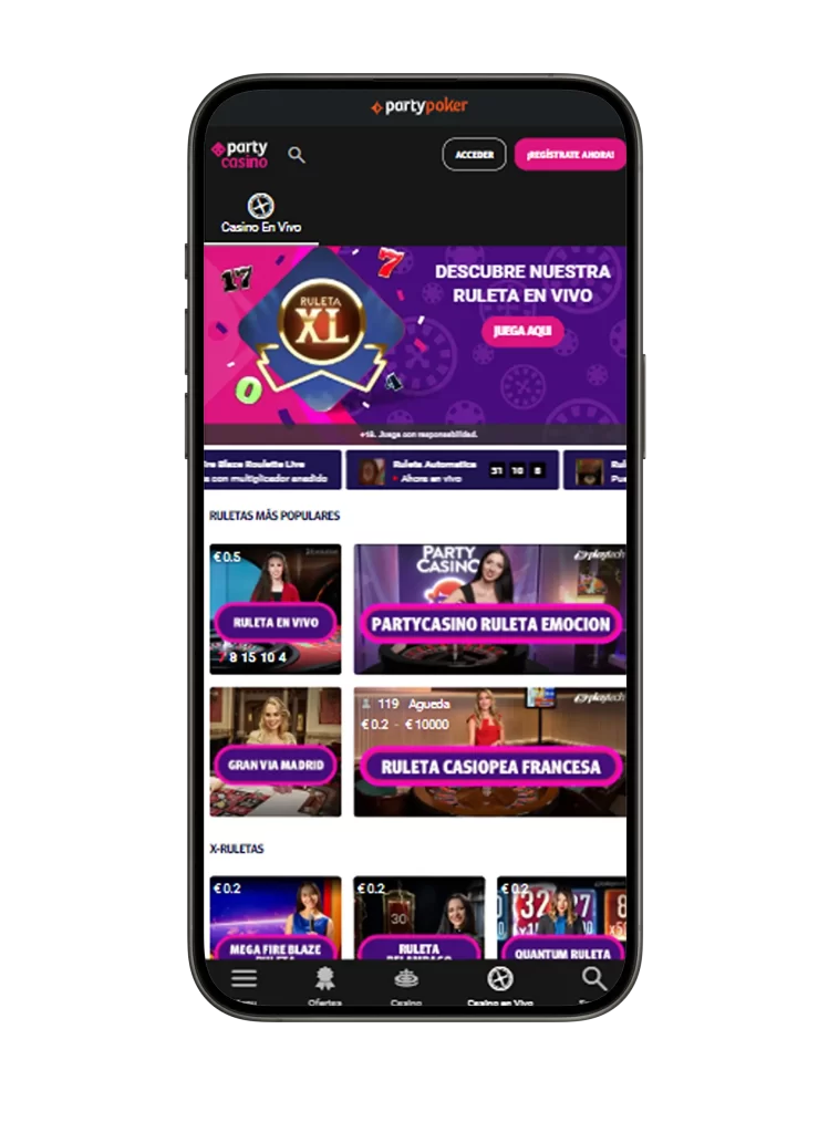 PartyCasino Mobil App